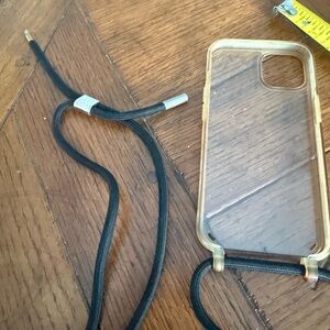 Source Unknown Clear Phone Case with Black Strap